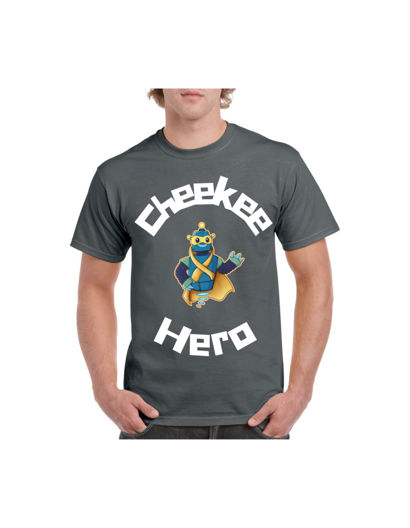 Cheekee Hero Crew Circle Tee (Adult) - CHARCOAL image 0